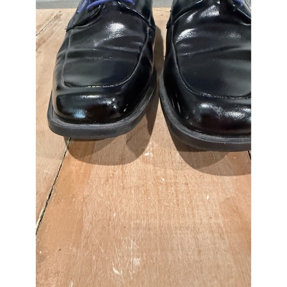 Stacy Adams Black Patent Leather Dress Shoes Men\'s Size 8.5M With Purple Laces main image 8